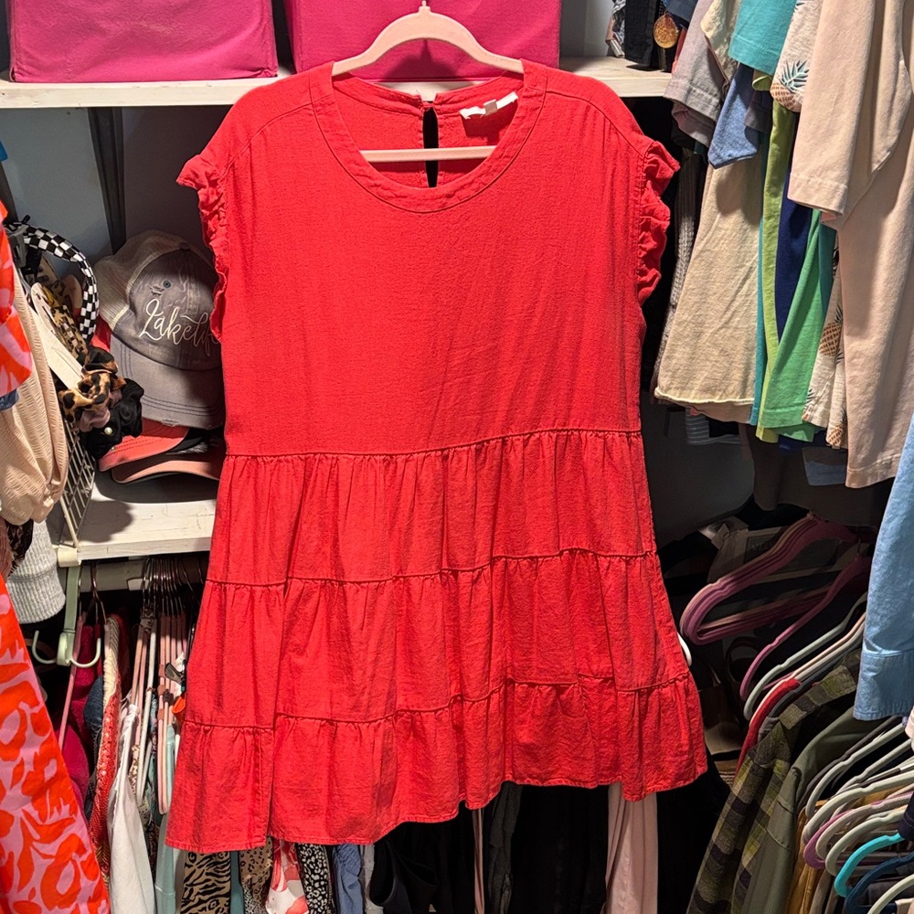 Adyson Parker Pink Ruffle Sleeve Dress